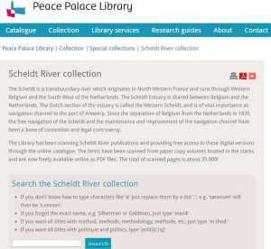 Scheldt River Collection, Peace Palace Library
