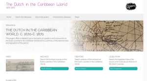 Startscreen portal The Dutch in the Caribbean World