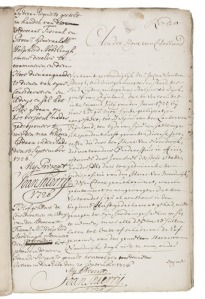 Trial documents from Johan van de Bergh, 1726-1729